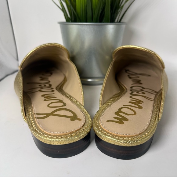 Sam Edelman Linnie Bit Mule Loafers Gold Croc Size 8 - Picture 5 of 7